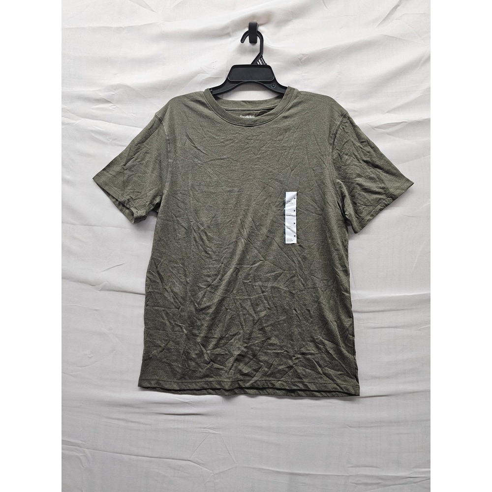 Goodfellow & Co Mens Crewneck T-Shirt Olive Cotton Blend Casual Size Medium